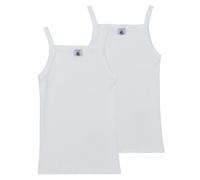 Petit Bateau Top LOT DEBARDEUR X2 in Bianco 6 anni