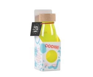 Petit Boum - Bottiglia Sensoriale Float di Colore Giallo | Un Microcosmo in Ogni Bottiglia | Scopri, Ascolta e Impara | Stimolazione Sensoriale | Bottiglie Sensoriali per Bambini