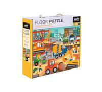 Petit Collage Floor Puzzle, Construction Site, 24-Pieces - Large Puzzle for Kids