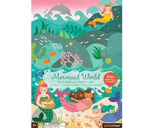Petit Collage Mermaid World Sticker Activity Set Book NUOVO