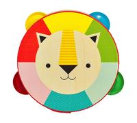 Tamburello in legno Petit Collage con leone