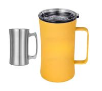 Petit Gobelet Isotherme Avec Poignée - Tazza da campeggio con coperchio | Grande Capacité 600 ml Pour, Maison, Randonnée, Voyage et Extérieur