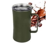 Petit Gobelet Isotherme Avec Poignée - Tazza da campeggio con coperchio | Grande Capacité 600 ml Pour, Maison, Randonnée, Voyage et Extérieur