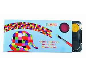 Petit jour EL920D - Confezione di acquerelli di Elmer, l'elefantino a scacchi