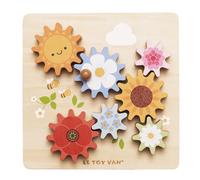 Petit Jour, Gioco di risveglio di ingranaggi in legno FSC, 12m+, giocattolo educativo, multicolore, sviluppo cognitivo, api e fiori, 21 x 21 x 3,8 cm, Il Toy Van