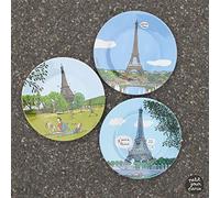Petit Jour Paris - 3 piatti da dessert assortiti, la Torre Eiffel, perfetti per il dessert