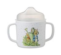 Petit Jour Paris BP904P - Tazza a doppio manico con cappuccio rimovibile Peter Rabbit con base antiscivolo