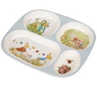 Petit Jour Paris - Vassoio da portata a 4 scomparti Peter Rabbit per aumentare i sensi del gusto, colore: Bianco