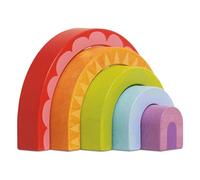 Petit Jour Tunnel Arcobaleno in Legno FSC, Giocattolo di Risveglio, 12 Mesi+, 19 x 3 x 12 cm, Multicolore, Legno, Il Toy Van