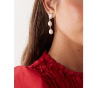 Petit Moments - Clara - Orecchini pendenti dorati con perle-Bianco No Size