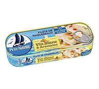 Petit Navire Filetti di sgombro aromatizzanti al vino, scatola da 175 g