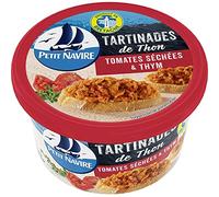 Petit Navire - Tartinades de Thon Tomates essiccate e timo, 125 g, confezione da 4