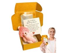 Petit s - Peluche in scatola | Animale in peluche fatto a mano con tasca per carte per bambini, regalo di Natale, festa della mamma, San