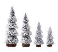 Petit Sapin de Noël,4 Pièces Sapin Artificiel En Cèdre - Pièce Maîtresse Festive | pour la Décoration de Centre de Table pour la Maison l'Intérieur l'Hiver les Fêtes de Noël et la