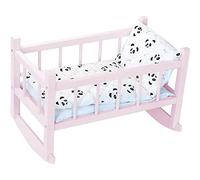 Petitcollin- Lit en Bois Rose Panda pour poupée jusqu'à 40 cm Accessori per Bambole per Bambini, Colore Rosa, Large, 800127