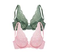 PETITE FLEUR Reggiseno verde scuro / rosa Donna PETITE FLEUR 75xA