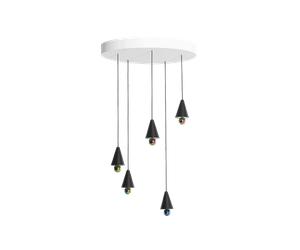 Petite Friture CHERRY LED Lampadario Rotondo 5 Pz. Extra Piccolo Nero
