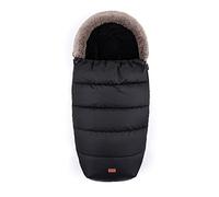 Petite&Mars Comfy - Coprigambe invernale 4 in 1 per passeggino, caldo, impermeabile, antivento (Forever Black)