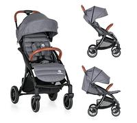 Petite&Mars CROSS | Passeggino compatto e pieghevole automatico | Passeggino per lettino | Innovativo sistema pieghevole | Dimensioni ridotte da chiuso (Ultimate Grey)