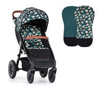 Petite&Mars Foamy Memory Foam Liner - Coprisedile universale per passeggino, passeggino, anti-urto, in cotone (100 fiori)