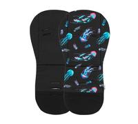 Petite&Mars Foamy Memory Foam Liner - Coprisedile universale per passeggino, passeggino, anti-urto, in cotone (Limited 100 Jellyfish)