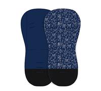 Petite&Mars Foamy Memory Foam liner, cuscino universale per passeggino, carrozzina, anti-impatto, cotone (Blue Lama)