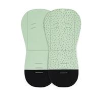 Petite&Mars Foamy Memory Foam liner, cuscino universale per passeggino, carrozzina, antiimpatto, cotone (Green Trees)