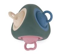 PETITE&MARS Giocattolo sensoriale in silicone da spremere, verde, giocattolo di stimolazione multisensoriale, pop it, materiale morbido, a partire da 10 mesi, sollievo da denti