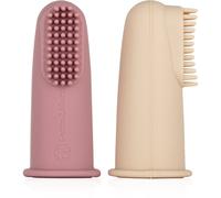 Petite&Mars Take&Match 0m+ spazzolino da dito per bambini con astuccio Rose&Sand 2 pz
