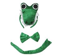 Petitebelle 3D Green Crocodile Alligator Headband Bowtie Tail Children Costume (One Size)