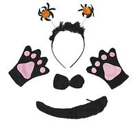 Petitebelle - Fascia per Halloween a forma di ragno, 4 pezzi, taglia unica