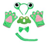 Petitebelle, maschera per capelli con rana, 5 pezzi, costume per bambini da 1 a 5 anni (taglia unica)