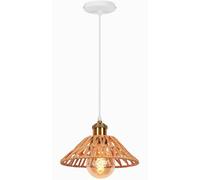 PETITES ECREVISSES Lampadario a sospensione Vintage industriale, Moderno Lampada da soffitto E27 Plafoniera in Metallo Ø22cm Verde Paralume per Sala Cucina Camera da Letto (Corda Di Canapa - 1 luce)