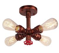 PETITES ECREVISSES Plafoniera Industriale Lampada da soffittoper con 4 Yeste Lampada a sospensione a Tubo d'acqua Vintage Illuminazione E27 Interni per Soggiorno Camera da Letto Cucina