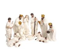 Petites Figurines de la Nativité,Décoration De Noël En Résine Pour Bureau | Sculpture Religieuse De Table,Pour Maison Bureau Salon Chambre Cheminée Étagère Bibliothèque Appui De Fenêtre Groupes