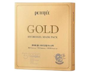 Petitfee Gold Hydrogel Mask con oro ed estratto di ginseng - 5 pezzi