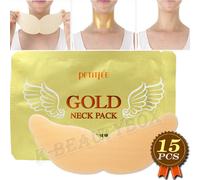 PETITFEE Gold Neck Patch Confezione 15 Pezzi Scollature Maschera Collo Fogli ...