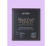 Petitfee & Koelf Maschera idrogel viso Black Pearl & Gold Hydrogel Mask Pack - 32 g * 5 pz