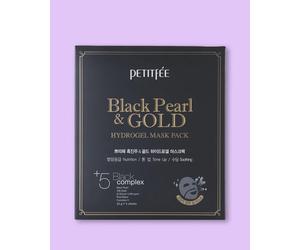 Petitfee & Koelf Maschera idrogel viso Black Pearl & Gold Hydrogel Mask Pack - 32 g * 5 pz
