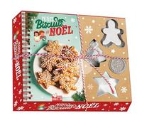 Petits biscuits de Noël: Coffret avec3 emporte-pièces, 1 tampon alimentaire en bois pour décorer tes biscuits