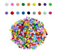 Petits Loisirs Creatifs 1000 Pièces, 10 mm Diamètre, Mini Boules De Feutre Boules Moelleuses Multicolores, Enfant DIY Artisanat Fabrication Créatif Décoration, Projets Scolaires et d'artisanat