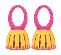 petjoyful 2pcs Handled Cage Bell Rattle Educational Toy Hand Percussion Jingle Bell for Kids