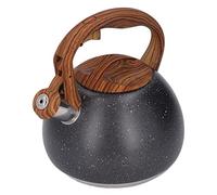 petjoyful Bollitore per il tè con fischio Bollitore a fischio in acciaio inossidabile a riscaldamento rapido di grande capacità da 3 litri con impugnatura ergonomica per la casa