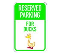 PetKa Signs and Graphics PKRP-0127-NA_"Reserved Parking for Ducks", cartello in alluminio, 30,5 x 45,7 cm, motivo: anatra
