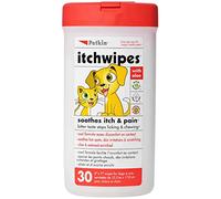 Petkin Salviette anti-prurito per cani e gatti, lenisce i punti caldi, le irritazioni della pelle e i graffi, il sapore amaro smette di leccare e masticare - Super convenienti, ideali per casa o in