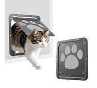 PETLESO Porticina per Animali Domestici per Zanzariera, Sportello con Chiusura Magnetica, Facile da Installare, per Gatti e Cani