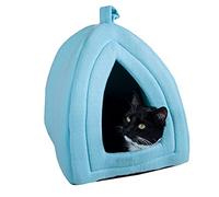 PETMAKER Cozy Kitty Tent Igloo Plush Enclosed Cat Bed