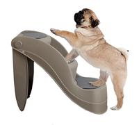 Petmaker Scala per Animali Domestici, sicura e Resistente, per Interni ed Esterni, con Design a 3 gradini, gradini per Cani o Gatti, per casa e Veicolo, Marrone Chiaro, 1 Pezzo