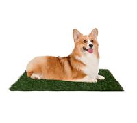 PETMAKER, tappetino per cani e animali di piccola taglia, in erba artificiale, riutilizzabile, a 3 strati, con vassoio, per cani e animali di piccola taglia, 50 x 63 cm, colore: verde