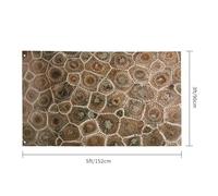 Petoskey Stone Print Bandiera decorativa per esterni, utilizzata per cortili, giardini, case e terrazze